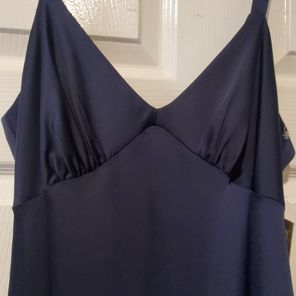 Taylor Navy High Low Dress